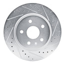 R1 19-25 Buick Envision Rear Right Drilled & Slotted Silver Brake Rotor
