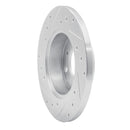 R1 92-96 Dodge COLT Front Right Drilled & Slotted Silver Brake Rotor