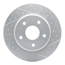 R1 08-16 Chrysler Town & Country Rear Right Drilled & Slotted Geo-Carbon Rotor
