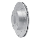 R1 88-92 Geo Prizm Front Left Drilled & Slotted Silver Brake Rotor