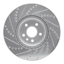 R1 07-16 Volvo S60 Front Right Drilled & Slotted Silver Brake Rotor