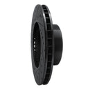R1 91-99 Mercedes-Benz S350 Front Right Drilled & Slotted Black Brake Rotor