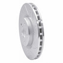 R1 03-08 Infiniti G35 Front Right Drilled & Slotted Silver Brake Rotor