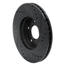 R1 14-23 Nissan X-Trail (Mexico) Front Left Drilled & Slotted Black Brake Rotor