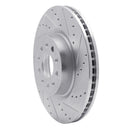 R1 16-25 Cadillac CT5 Front & Rear Drilled & Slotted Silver Brake Rotor Set