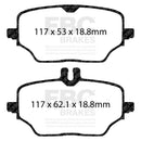 EBC 2020+ Mercedes-Benz GLE350 (SUV)(W167) 2.0T Rear Ultimax Brake Pads