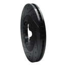 R1 09-12 Chevrolet Colorado Front Left Drilled & Slotted Black Brake Rotor