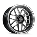 Ridler 611 17x8 / 5x120.65 BP / 0mm Offset / 83.82mm Hub Gls Blk/Mill w/ Diamond Cut Lip Wheel