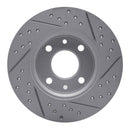 R1 09-19 Fiat 500 (Mexico) Rear Left Drilled & Slotted Geo-Carbon Rotor