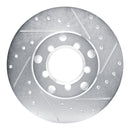 R1 65-73 Mercedes-Benz 220 Front Right Drilled & Slotted Silver Brake Rotor