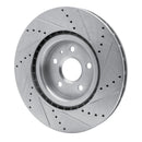 R1 10-15 Chevrolet Camaro Front & Rear Drilled & Slotted Silver Brake Rotor Set