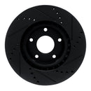R1 10-14 Renault SAFRANE (Mexico) Front Left Drilled & Slotted Black Brake Rotor