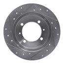 R1 00-07 Mitsubishi Space Star (Mexico) Rear Right Drilled & Slotted Silver Brake Rotor