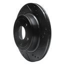 R1 08-10 Chevrolet Cobalt Rear Right Drilled & Slotted Black Brake Rotor