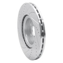 R1 07-16 Volvo S60 Front Right Drilled & Slotted Silver Brake Rotor