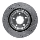 R1 98-04 Chrysler Concorde Front Left Drilled & Slotted Silver Brake Rotor