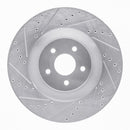R1 16-18 Ford Focus Front & Rear Drilled & Slotted Silver Brake Rotor Set
