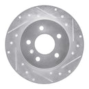 R1 06-11 Buick Lucerne Rear Right Drilled & Slotted Silver Brake Rotor