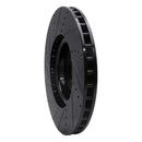 R1 2010-2017 Land Rover Range Rover Sport Front Right Drilled & Slotted Black Brake Rotor