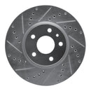 R1 13-20 Ford FusIon Front Drilled & Slotted Silver Brake Rotor Set