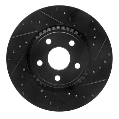 R1 11-25 Dodge Durango Front Drilled & Slotted Black Brake Rotor Set