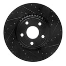 R1 11-25 Dodge Durango Front Drilled & Slotted Black Brake Rotor Set