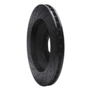 R1 88-96 Chevrolet Corvette Left Front Drilled & Slotted Black Brake Rotor