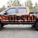 Westin/HDX 17-18 Ford F-250/350 Crew Cab (6.75ft Bed) Stainless Drop Nerf Step Bars - Textured Black