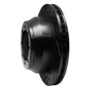 R1 99-04 Ford F-350 Super Duty 2WD Rear Left Drilled & Slotted Black Brake Rotor