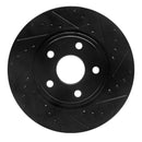R1 11-22 Dodge Durango Front Drilled & Slotted Black Brake Rotor Set