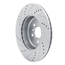 R1 17-26 Toyota GR Supra Rear Drill & Slot Silver Rotors