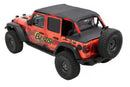 Bestop 18-23 Jeep Wrangler JL 4-Door Header Safari Bikini (Black Diamond)