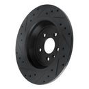 R1 13-20 Ford Escape Rear Right Drilled & Slotted Black Brake Rotor