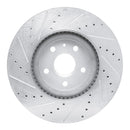 R1 13-19 Buick Regal Front Right Drilled & Slotted Silver Brake Rotor