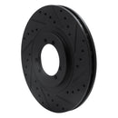 R1 96-06 Hummer H1 Rear Right Front Right Drilled & Slotted Black Brake Rotor