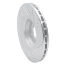 R1 05-11 Audi A6 Quattro Front Left Drilled & Slotted Silver Brake Rotor