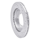 R1 96-98 Suzuki SIDEKICK Front Left Drilled & Slotted Silver Brake Rotor