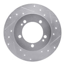 R1 90-94 Eagle TALON Rear Right Drilled & Slotted Silver Brake Rotor