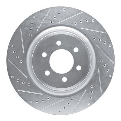 R1 03-17 Dodge Viper Front Left Drilled & Slotted Silver Brake Rotor