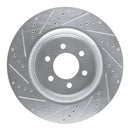 R1 03-17 Dodge Viper Front Left Drilled & Slotted Silver Brake Rotor