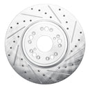 R1 95-00 Lexus LS400 Front Drilled & Slotted Silver Brake Rotor Set