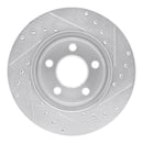 R1 95-02 Ford Explorer Front Left Drilled & Slotted Silver Brake Rotor