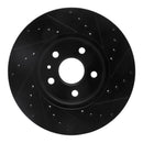R1 10-25 Buick Allure Front Left Drilled & Slotted Black Brake Rotor