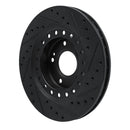 R1 93-99 Dodge STEALTH Front Left Drilled & Slotted Black Brake Rotor
