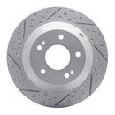 R1 10-21 Hyundai Santa Fe Xl Rear Left Drilled & Slotted Geo-Carbon Rotor