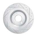 R1 13-24 Mitsubishi ASX Rear Drilled & Slotted Silver Brake Rotor Set