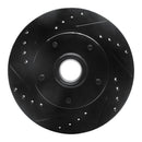 R1 1978-1990 Buick Estate Wagon Front Left Drilled & Slotted Black Brake Rotor