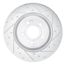 R1 2020-2025 Mercedes-Benz CLA250 Rear Right Drilled & Slotted Silver Brake Rotor