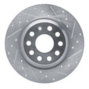 R1 18-25 Audi Q3 Front & Rear Drilled & Slotted Silver Brake Rotor Set