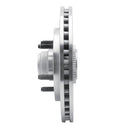 R1 99-04 Ford Expedition Front Right Drilled & Slotted Silver Brake Rotor